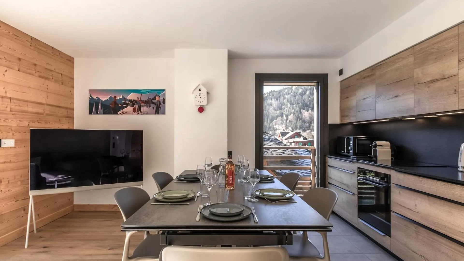 Les Cosmiques - Grande Terrasse - Vue Mont Blanc Apartment Les Houches 0*,